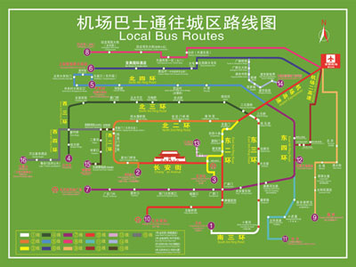 Beijing Airport Shuttle Bus Routes Map